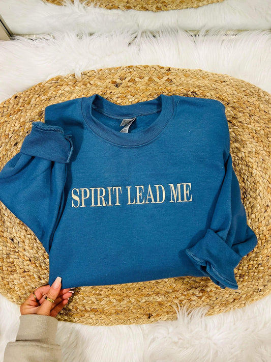 Spirit Lead Me Simple Embroidered Sweatshirt