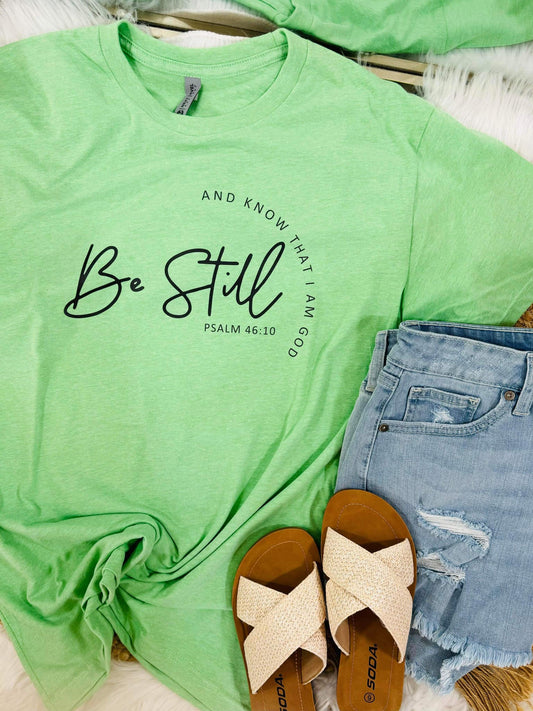 Be Still And Know Cursive Tee