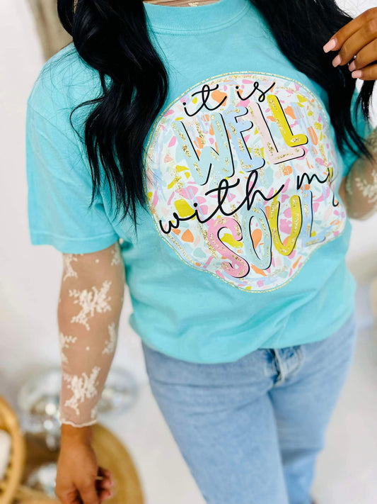 It Is Well With My Soul Pretty Pastel DTF Tee