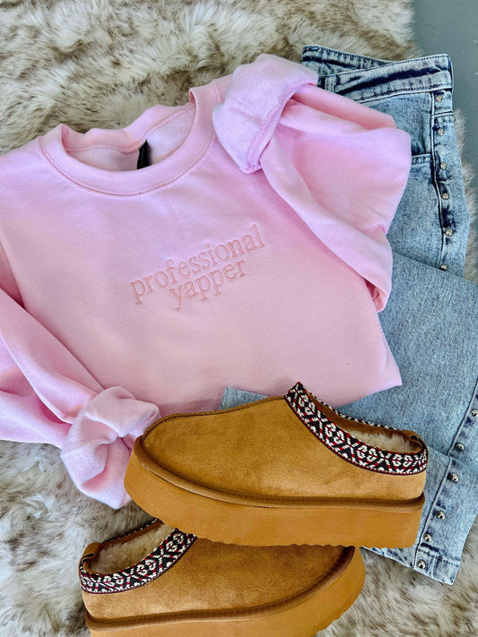 Professional Yapper Embroidered Sweatshirt