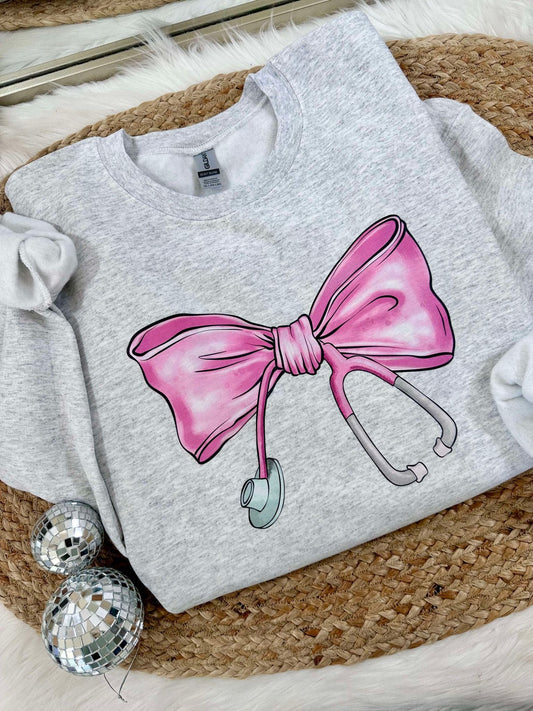 Stethoscope Coquette bow DTF Sweatshirt
