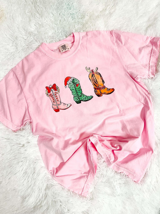 Green Man Movie Christmas Boots DTF Tee