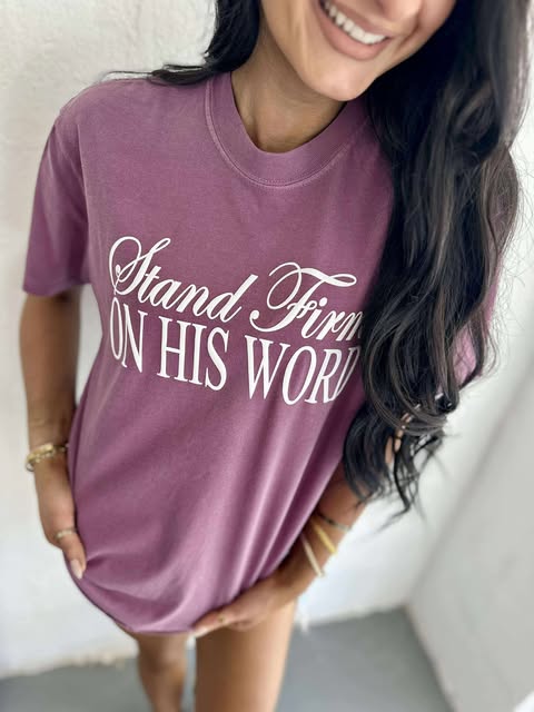 Stand Firm on His Word Puff Tee