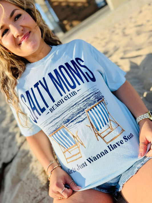 Salty Mom's Beach Club DTF Graphic Tee