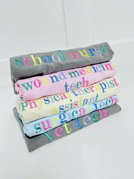 Custom Multi Embroidered Graphic Tee