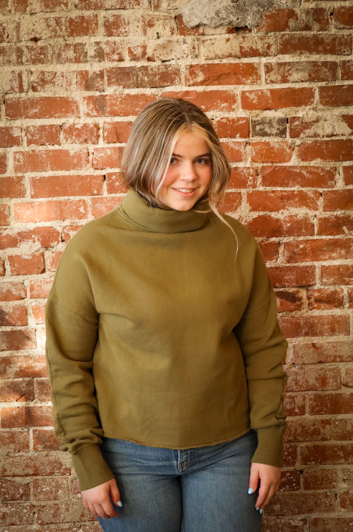 Olive Cozy Turtleneck