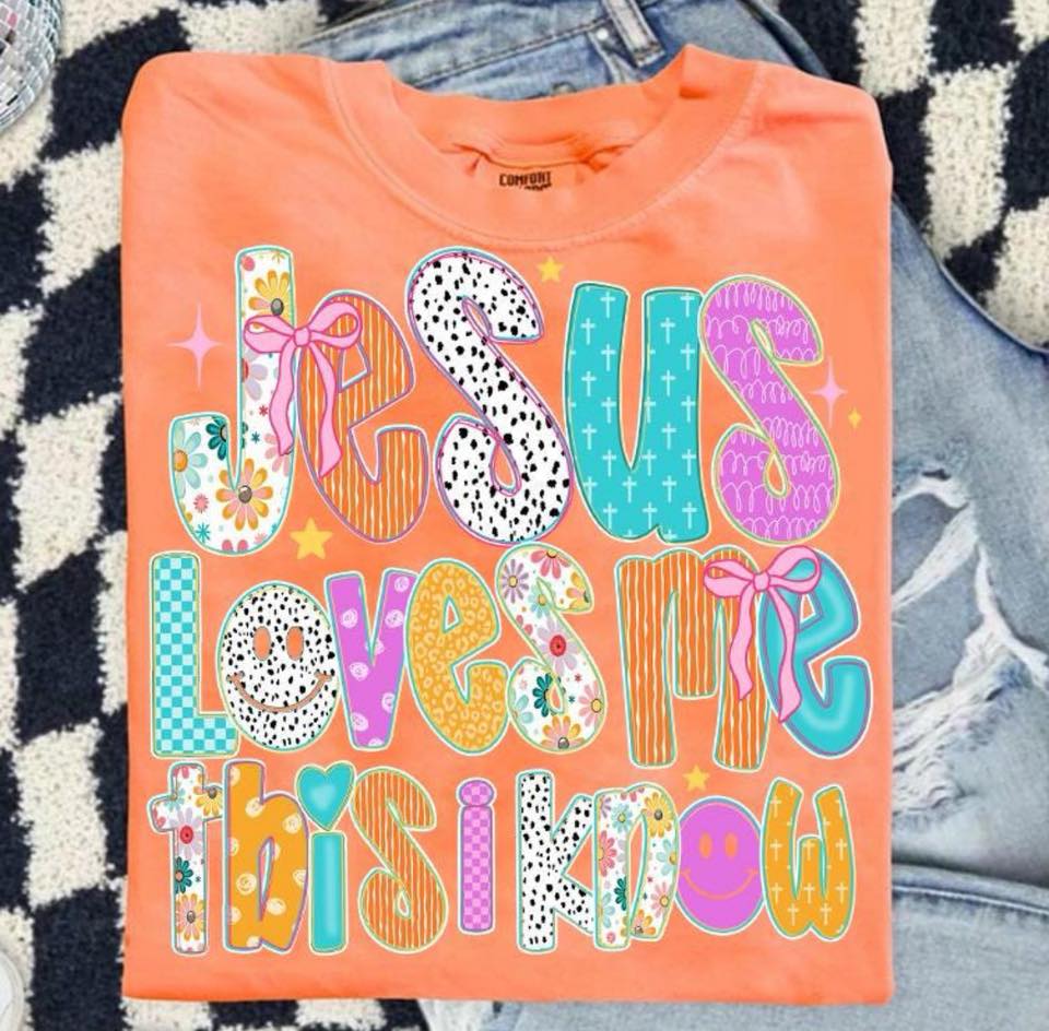 Jesus Loves Me Preppy Graphic Tee