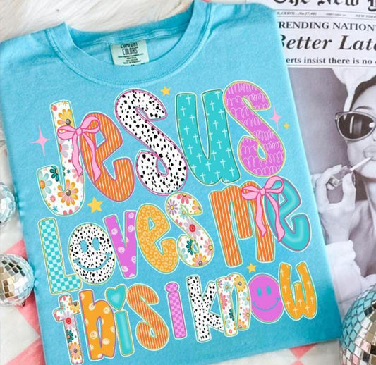 Jesus Loves Me Preppy Graphic Tee