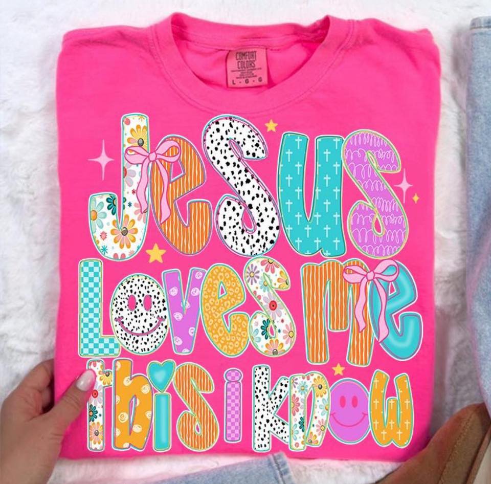Jesus Loves Me Preppy Graphic Tee