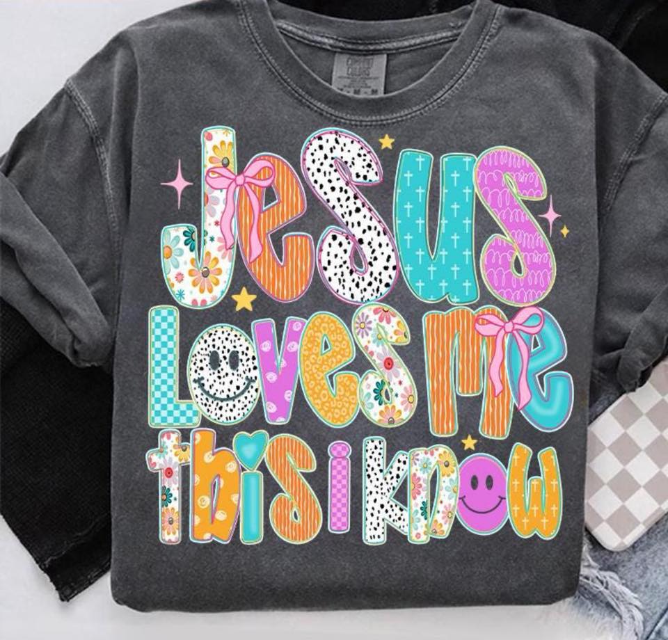 Jesus Loves Me Preppy Graphic Tee