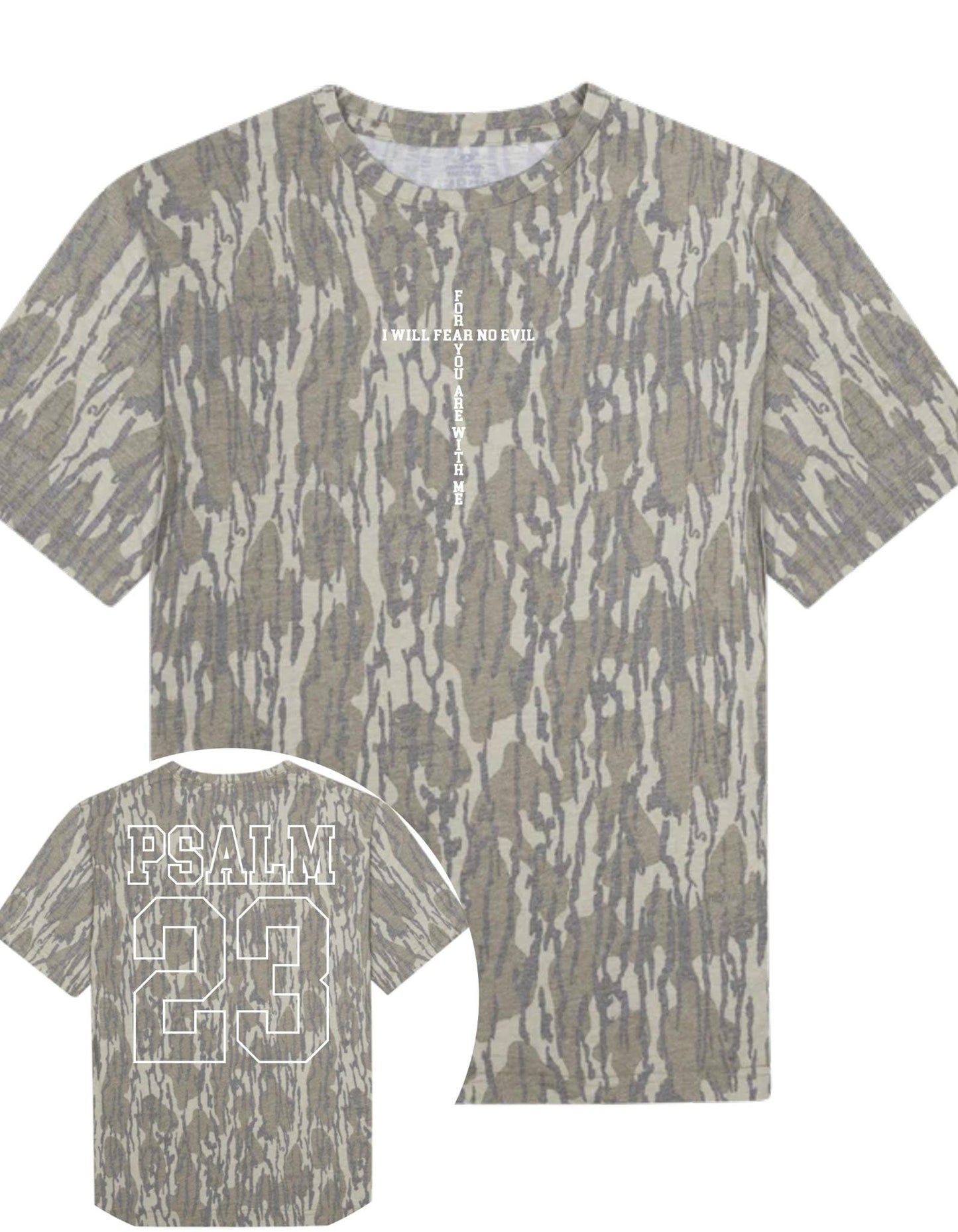 Psalm 23 Front And Back Verse Camo Graphic Tee