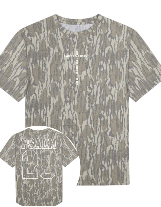 Psalm 23 Front And Back Verse Camo Graphic Tee
