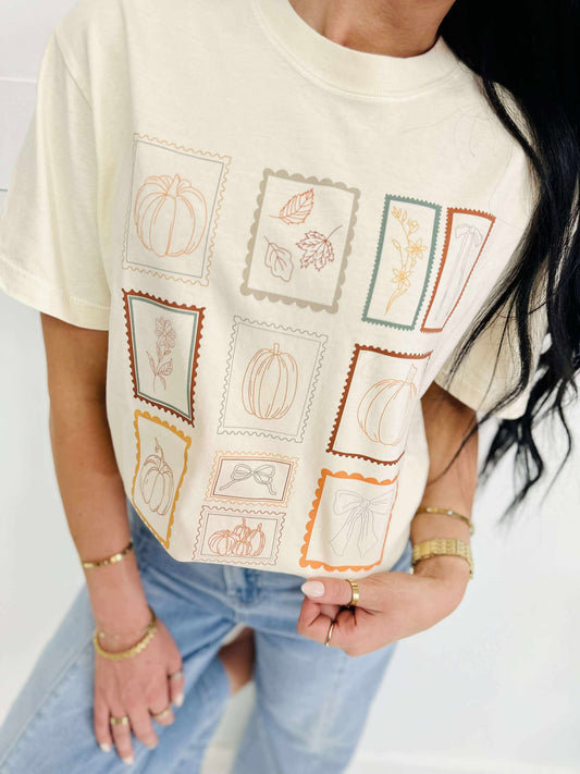 Fall Season Stamps DTF Graphic Tee