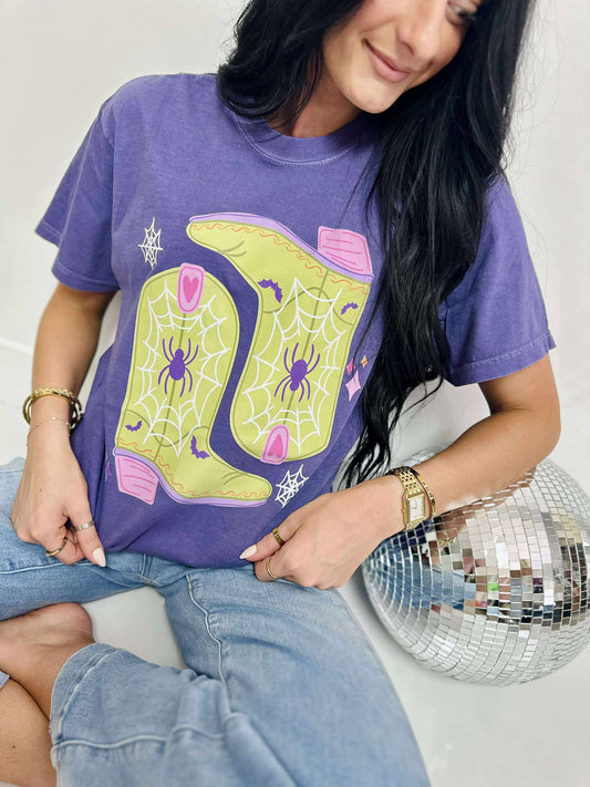 Spooky Halloween Boots Graphic Tee
