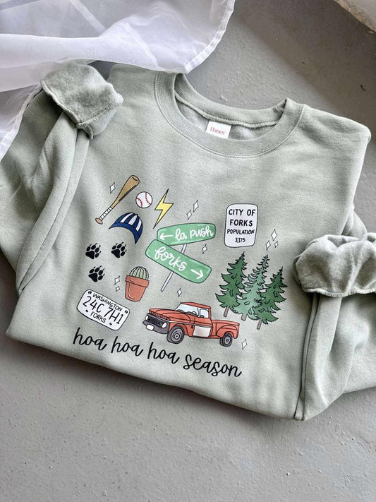 Hoa Hoa Vampire Inspired Movie Graphic Sweatshirt