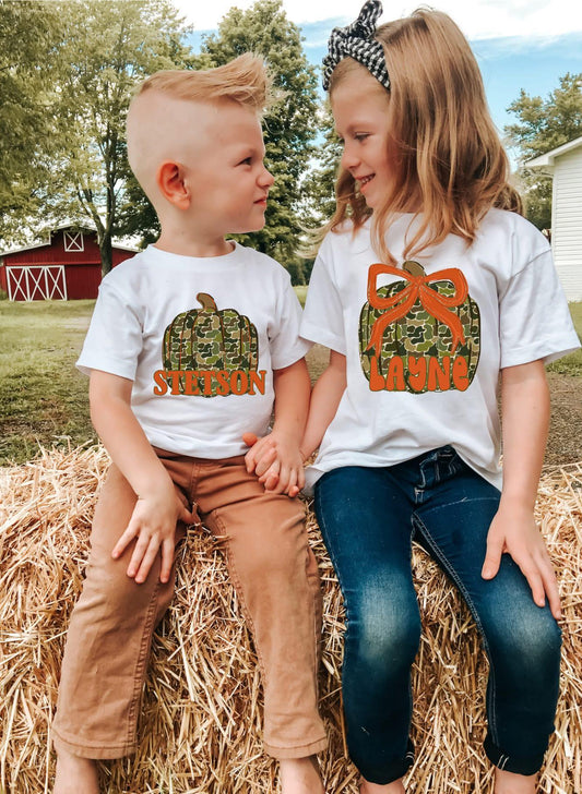 Custom Kids Camo Pumpkins