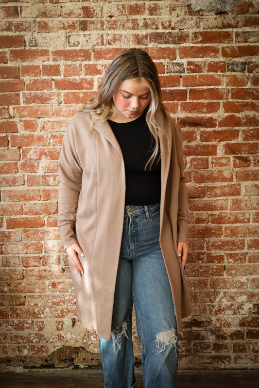 Longline Hooded Cardigan
