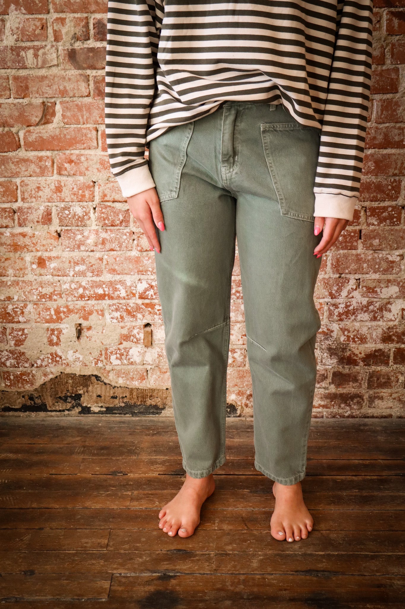 High Rise Utility Barrel Pants