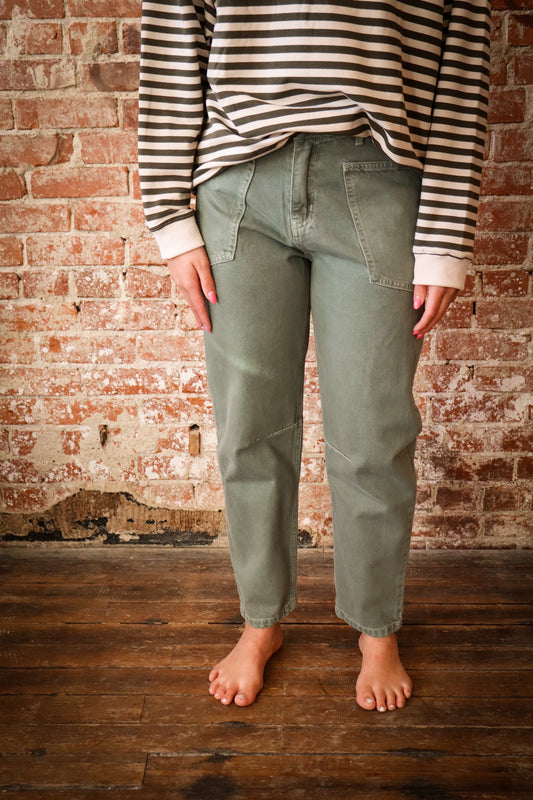 High Rise Utility Barrel Pants