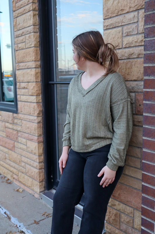 Katie V-Neck Knit Top