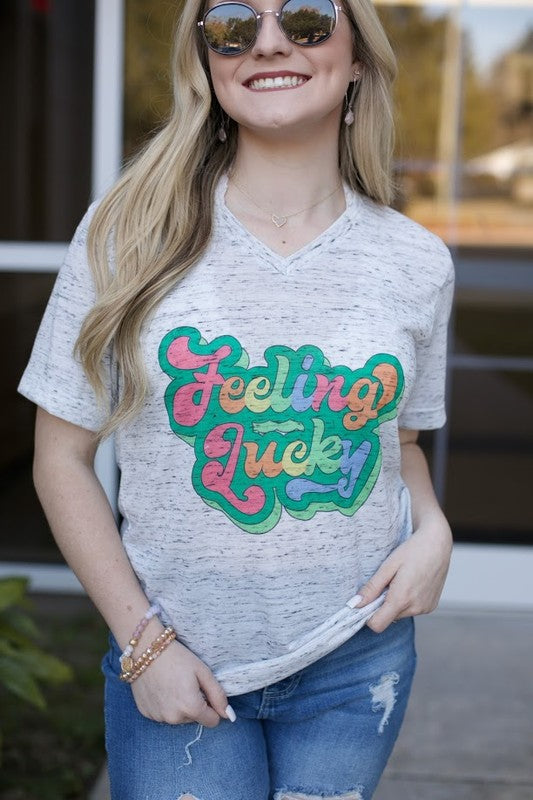 Feeling Lucky V Neck