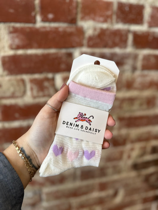 Peekaboo Heart Socks