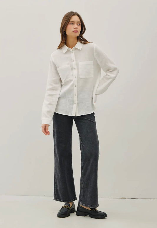 Cotton Gauze Button Down