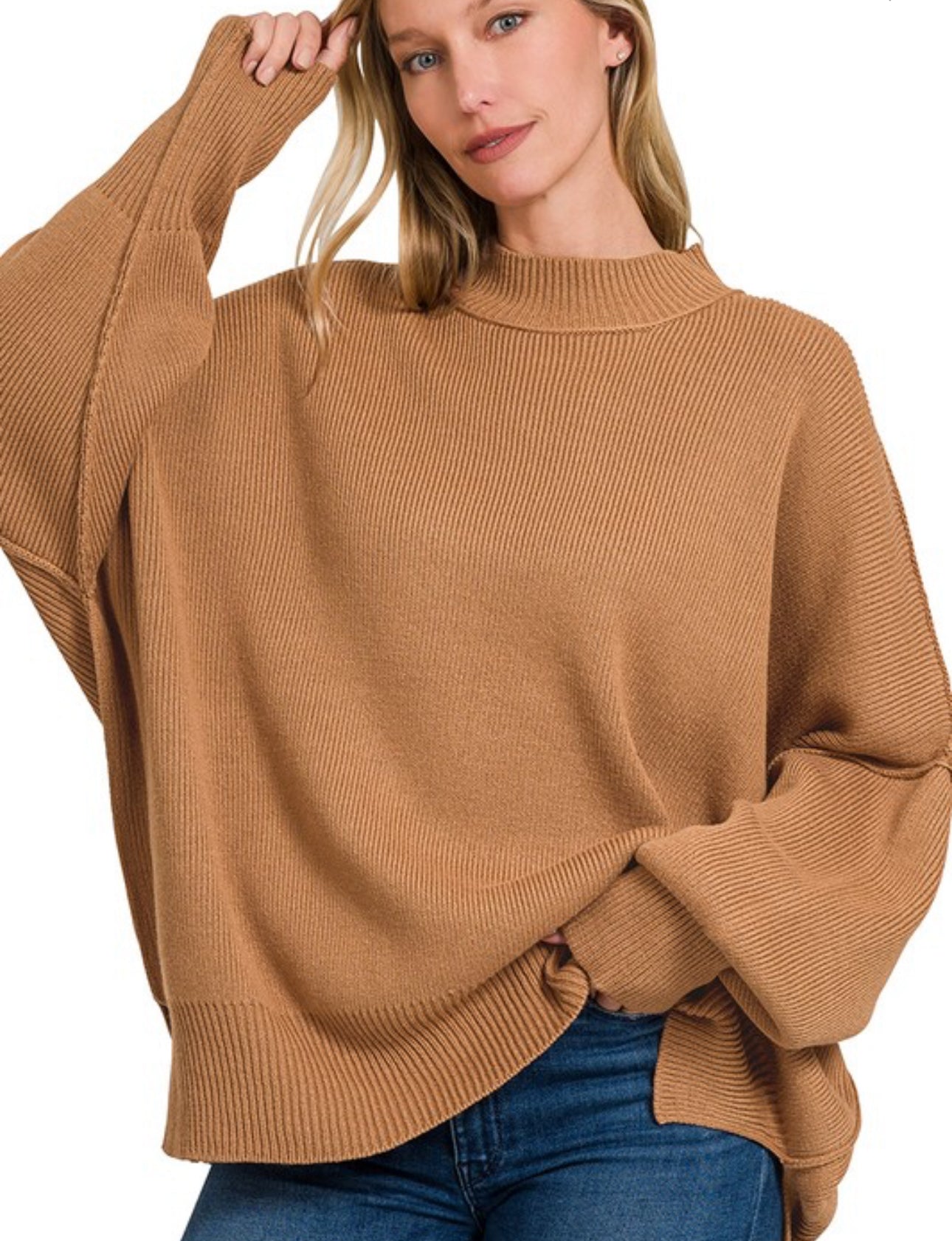 Basic Side Slit Sweater