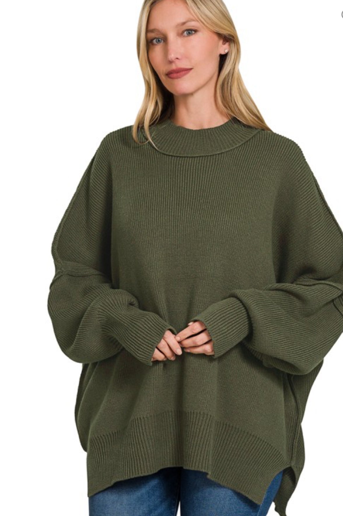 Basic Side Slit Sweater