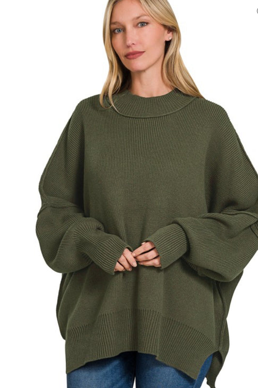 Basic Side Slit Sweater