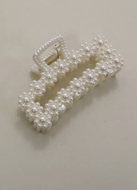 Flower Pearl Hair Clip