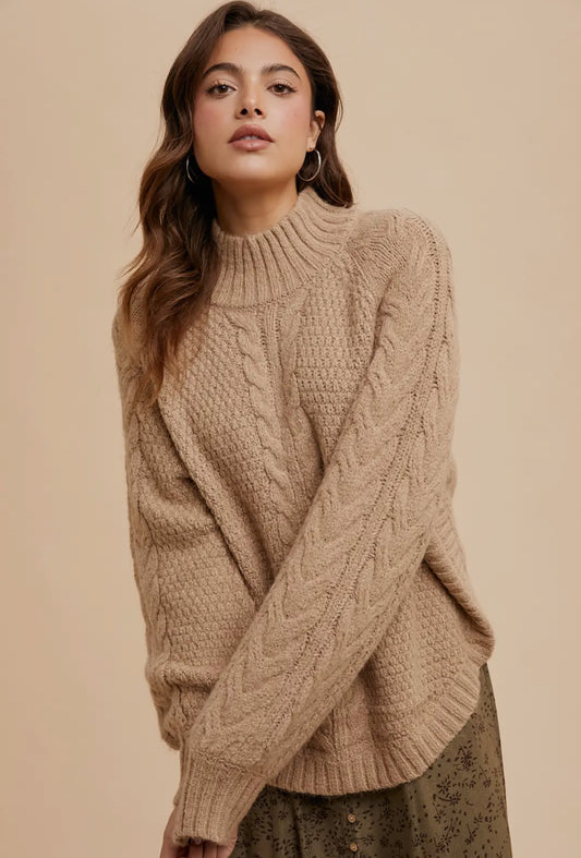 Textured Highneck Sweater