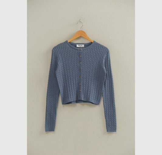 Blue Ridge Cable Knit Cardigan