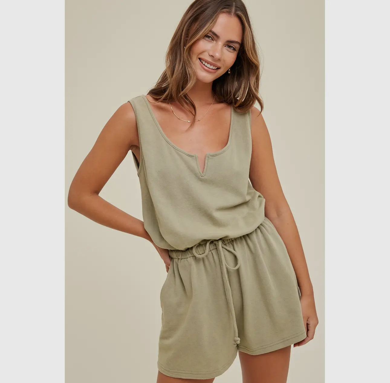 Tansy French Terry Romper