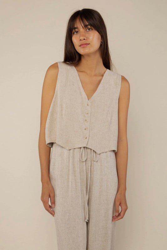 Linen Vest Top