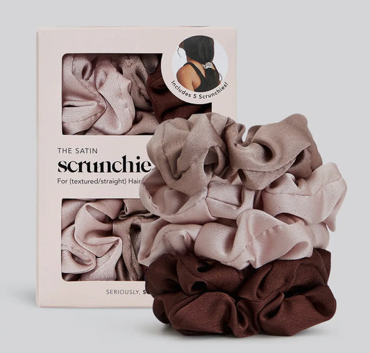 Cameo Satin Scrunchies