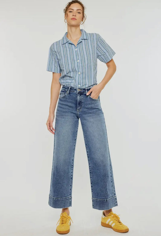 Sloan High Rise Crop Wide Leg