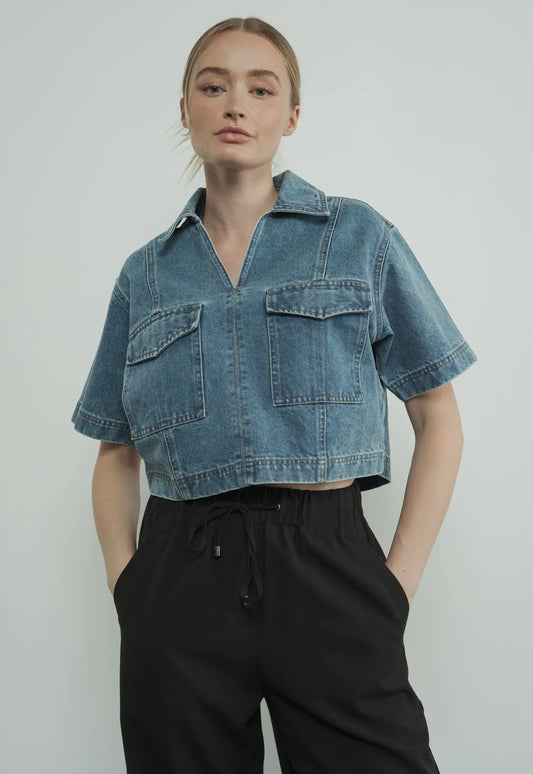 Denim Crop Top