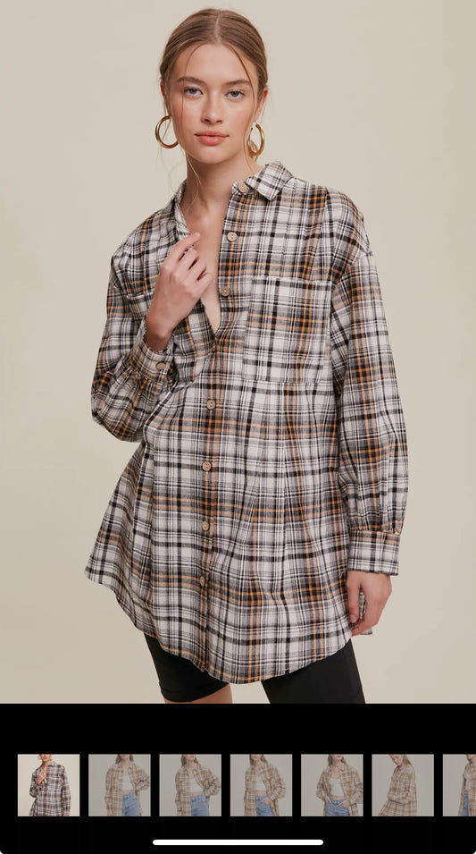Maple Grove Oversized Button Down