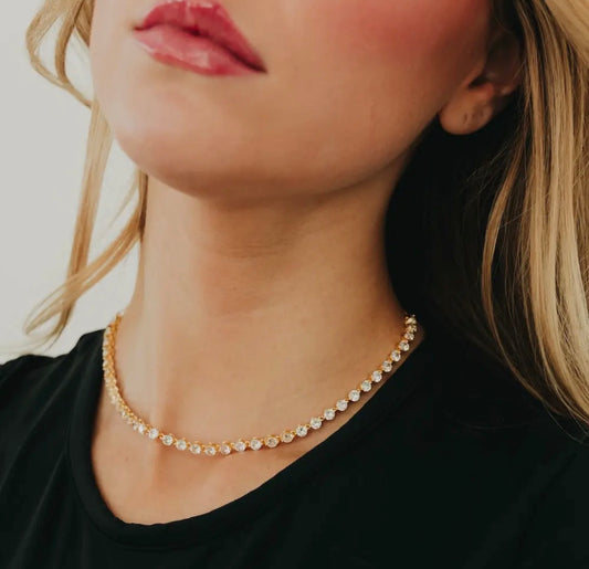 Luxe Frosted Diamond Choker
