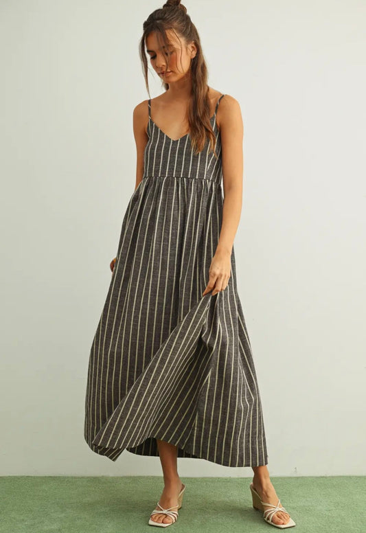 Timeless Striped Midi Dress