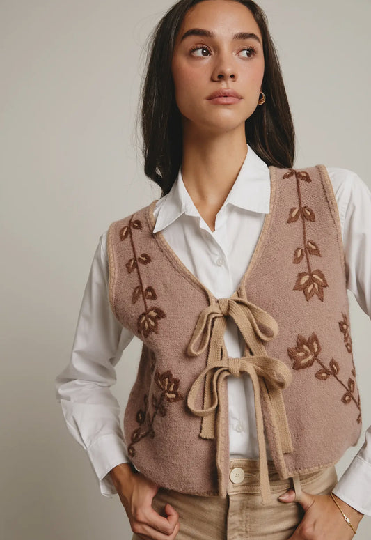Floral Tie Vest