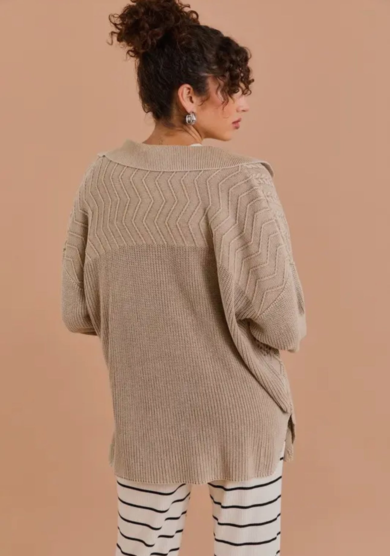 Russet Mixed Cable Sweater