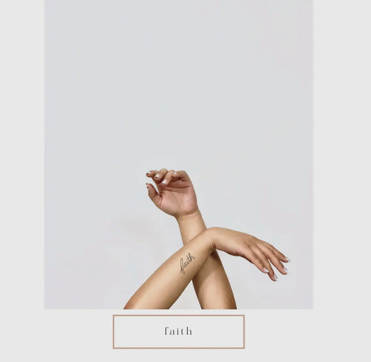 Faith Temp Tattoo