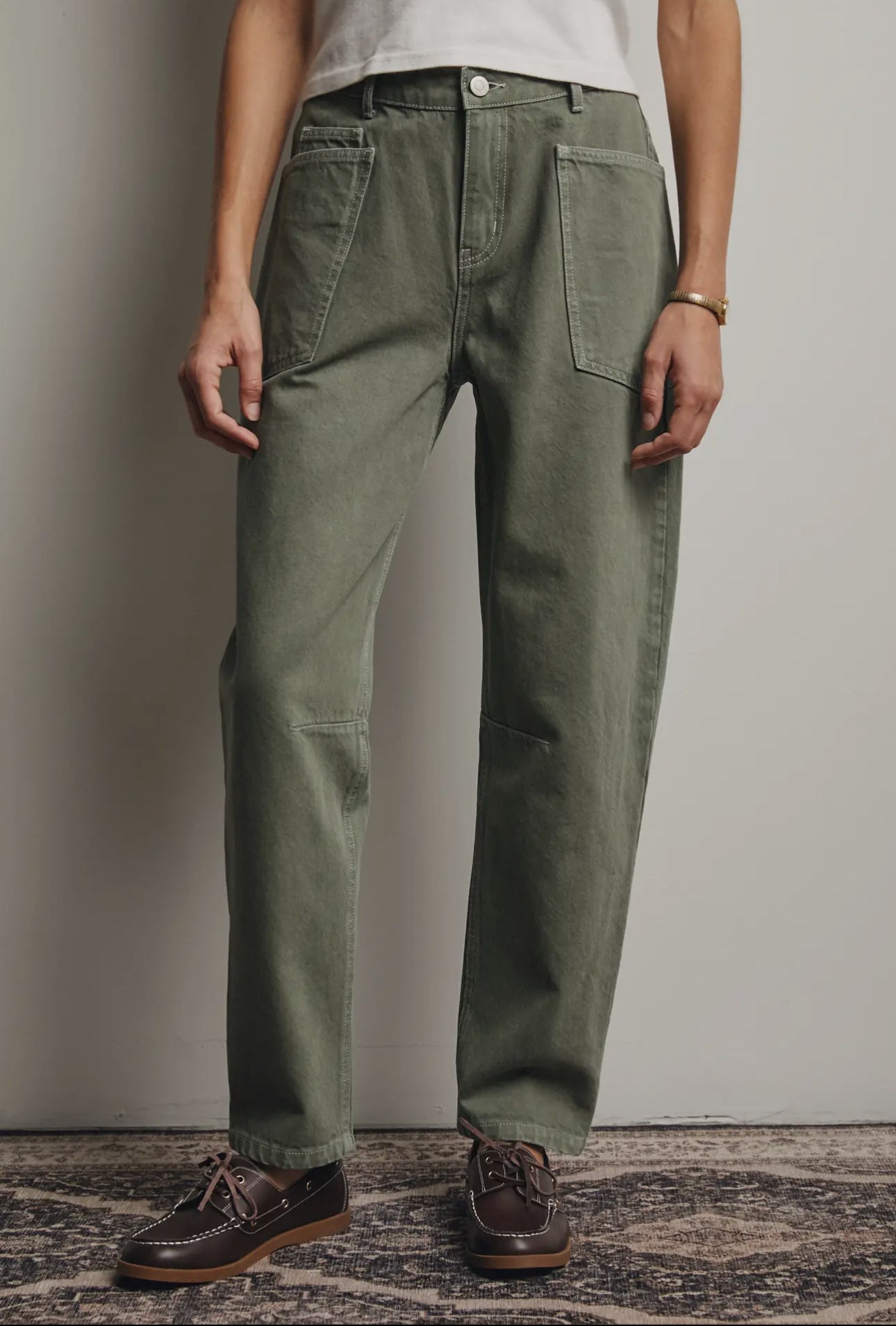 High Rise Utility Barrel Pants