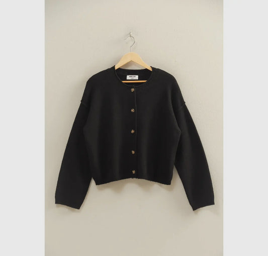 Autumn Muse Roll Neck Cardigan