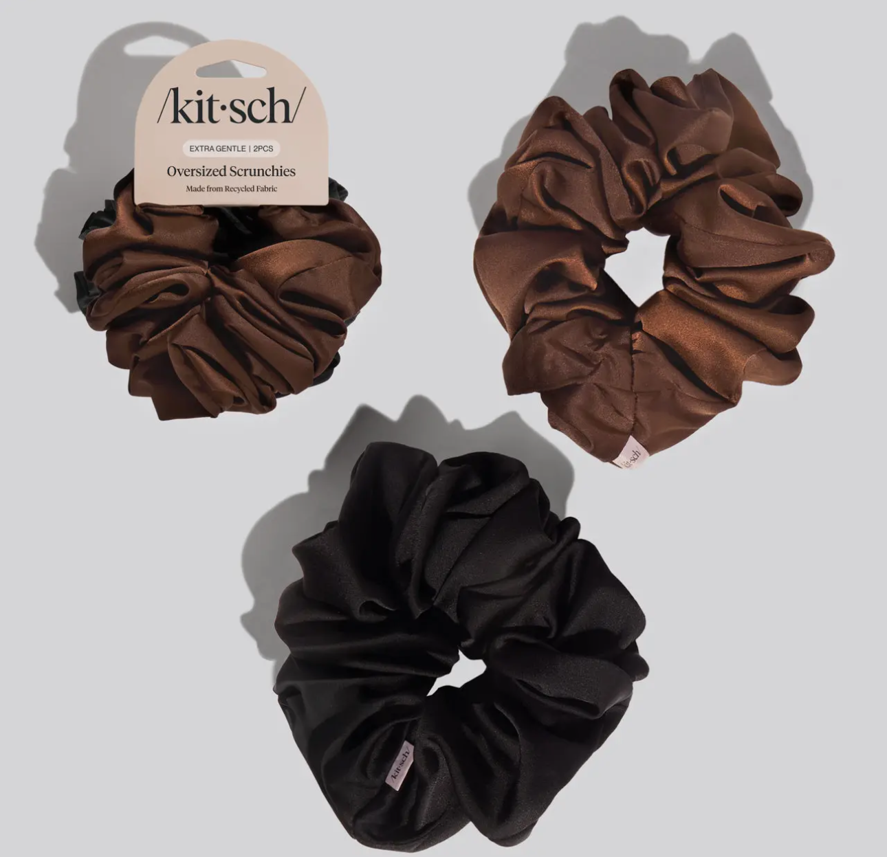 Black & Chocolate Oversized Scrunchies