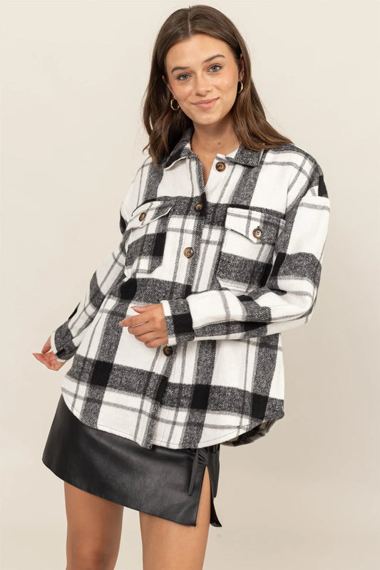 Raven Plaid Shacket