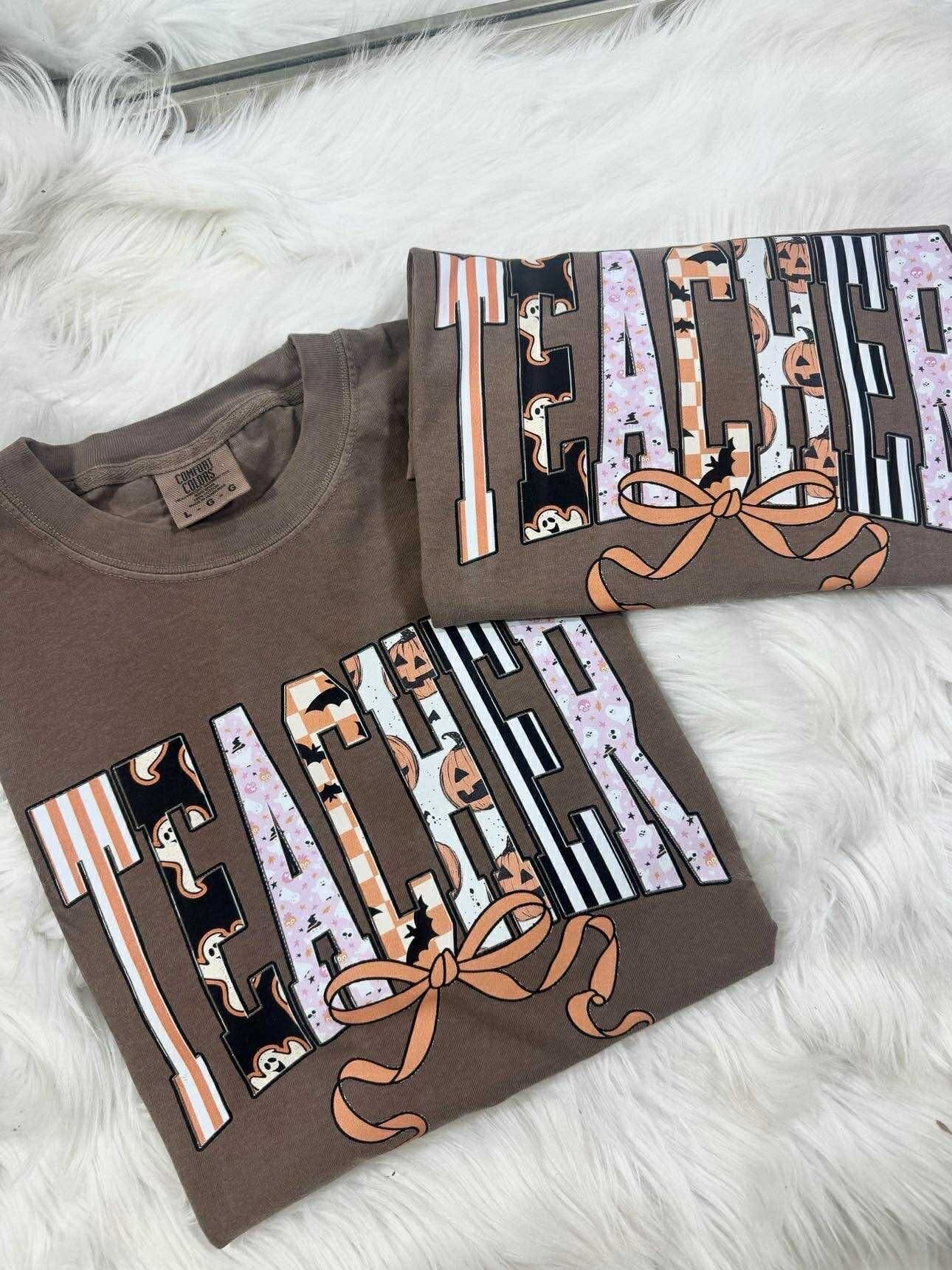 Halloween Bow Teacher Nurse Graphic Tee