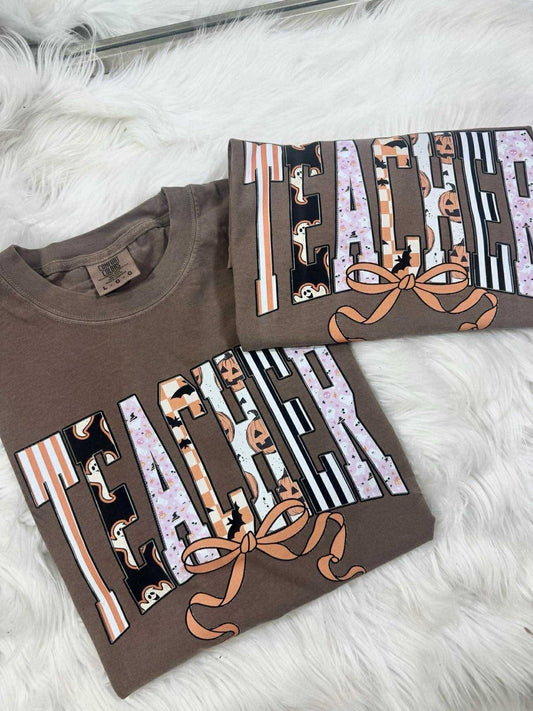 Halloween Bow Teacher Nurse Graphic Tee